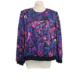 Vintage Marsha Furst Floral Long Sleeve Blouse